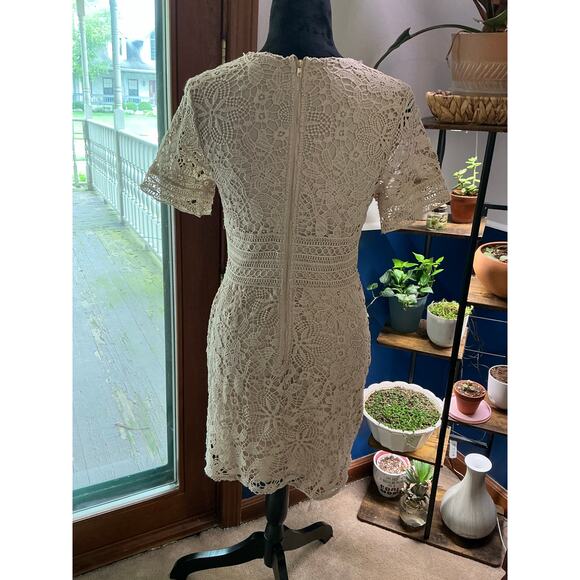 She + Sky Small Cream Crochet Dress - Great Condition - Picture 1 of 4